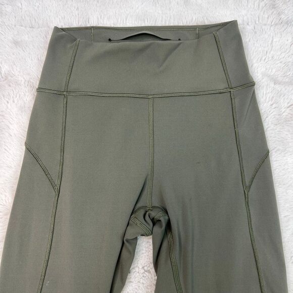 Lululemon In Movement Tight Leggings High Rise 25โ Inseam Womens 4 Olive Green - Picture 2 of 10